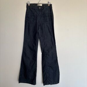 Habitual Dark Wash High-Waisted Wide Leg Sailor Jeans